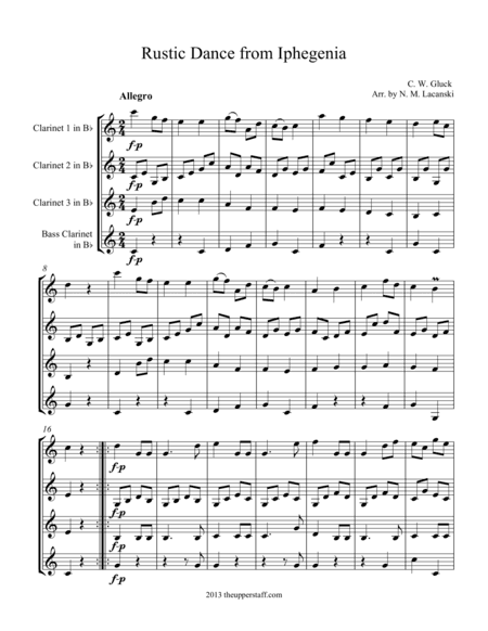 Rustic Dance from Iphegenia (arr. Nick Lacanski)