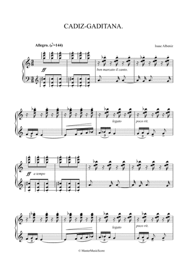 Albéniz - Cádiz-gaditana (arr. MMS)