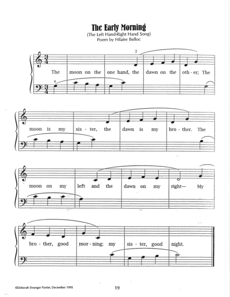 The Early Morning (arr. Deborah Swanger Fortier)