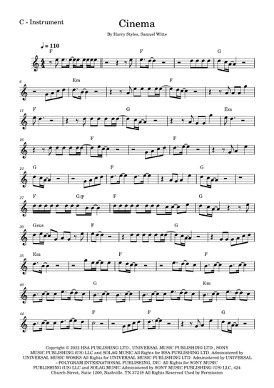 Cinema (arr. Fabio Eduardo de Oliveira)