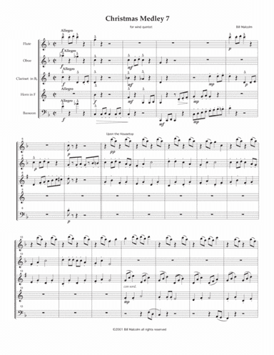 Christmas Medley 7 for wind quintet (arr. Bill Malcolm)