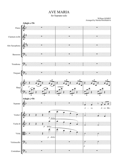 W.Gomez Ave Maria in F (arr. Marina Retchkalova)