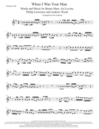 When I Was Your Man (arr. Kevin Busse)