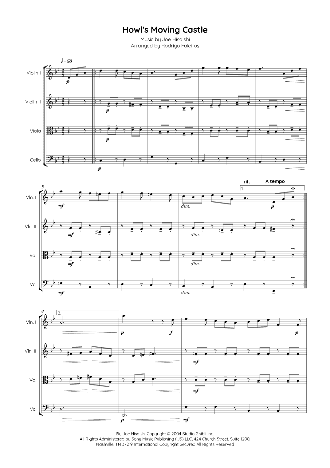 Howl's Moving Castle (arr. Rodrigo Faleiros)