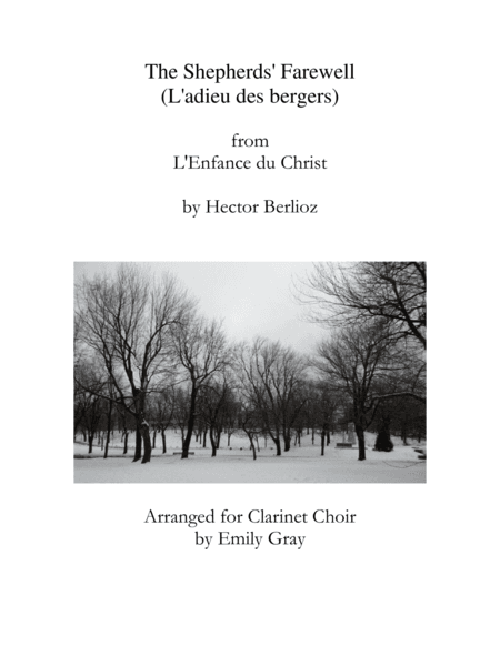 The Shepherds' Farewell, for Clarinet Choir (arr. Emily Gray)