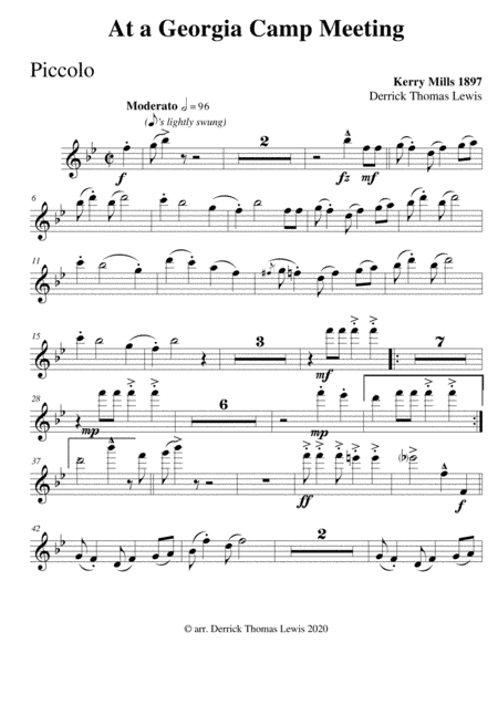 Classic Rag: At a Georgia Camp Meeting (arr. Derrick Thomas Lewis)