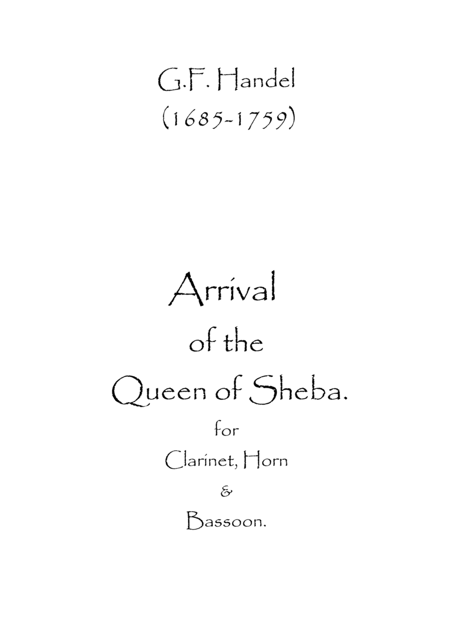 Arrival of the Queen of Sheba (arr. Spence Bundy)