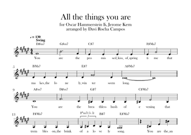 All The Things You Are (arr. Davi Rocha Campos)