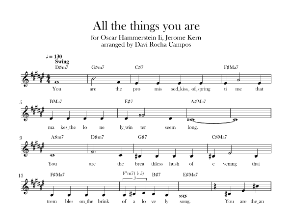 All The Things You Are (arr. Davi Rocha Campos)