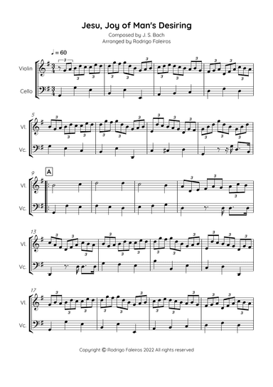 Jesu, Joy of Man's Desiring (arr. Rodrigo Faleiros)