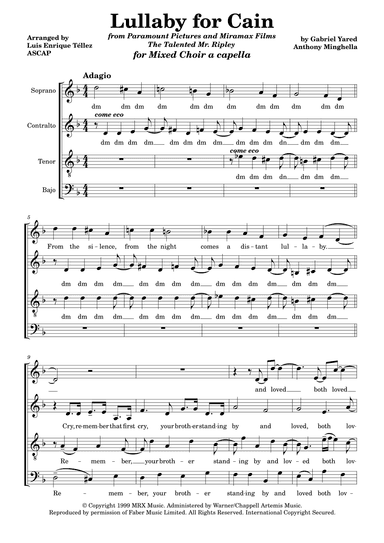 Lullaby For Cain (arr. Luis Enrique Téllez)