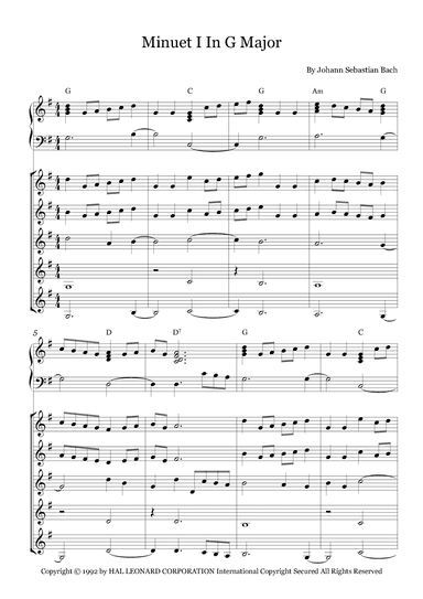 Minuet I In G Major (arr. Fernanda Moura)