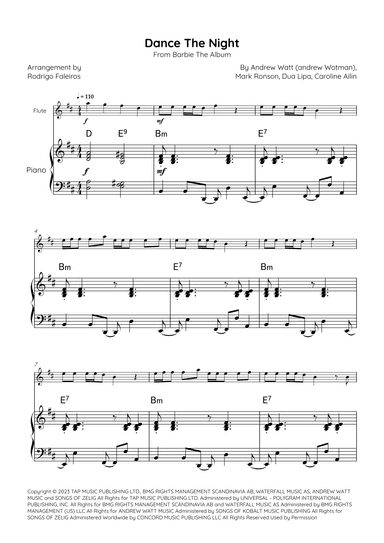Dance The Night (arr. Rodrigo Faleiros)