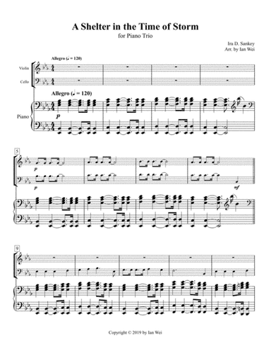 A Shelter in the Time of Storm for Piano Trio (arr. Ian Wei)