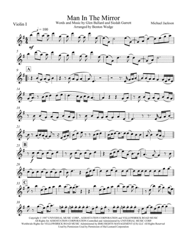 Man In The Mirror (arr. Benton Wedge)