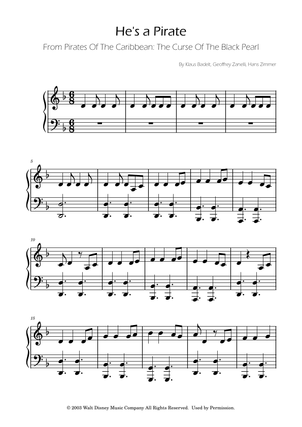 He's A Pirate (arr. Ygor Nunes)