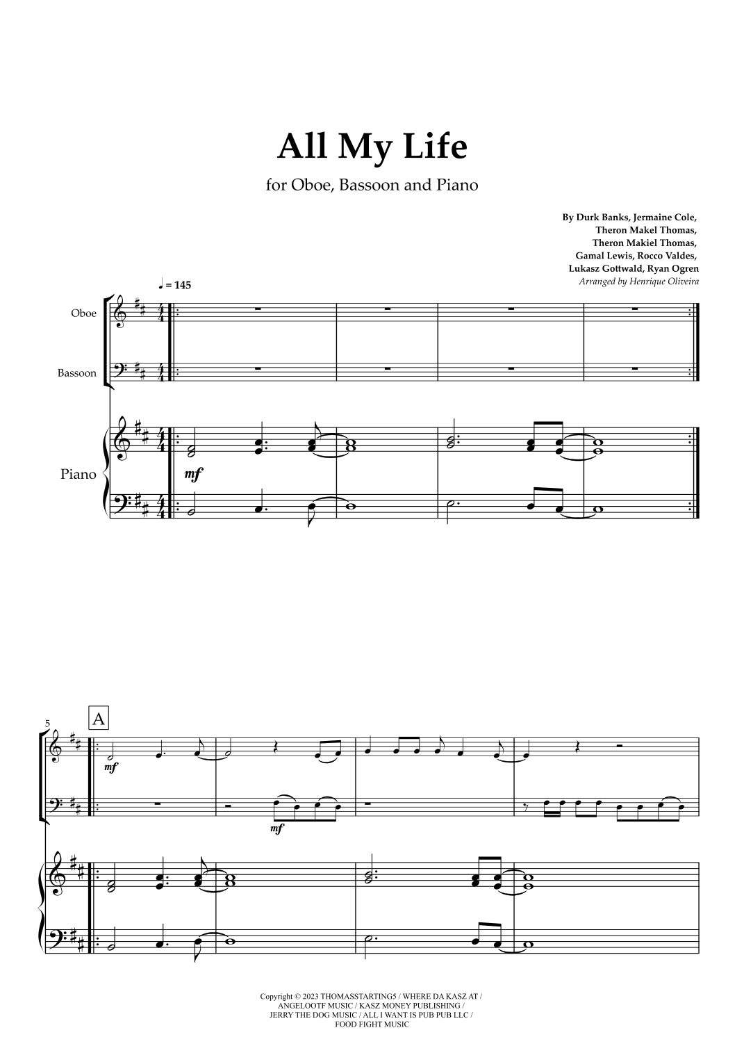 All My Life (arr. Henrique Oliveira)