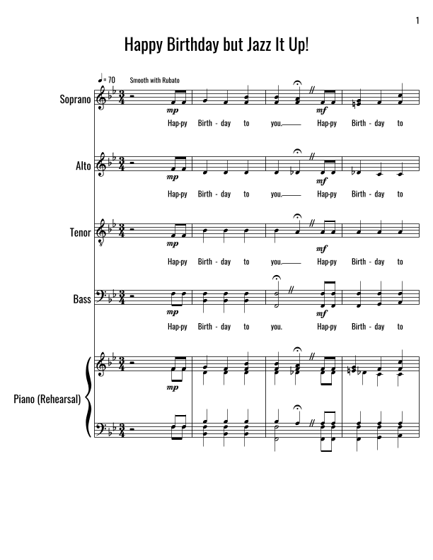 Happy Birthday but Jazz It Up! (arr. Brendan Wilson)