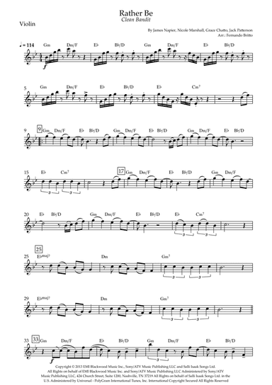 Rather Be (arr. Fernando Britto)