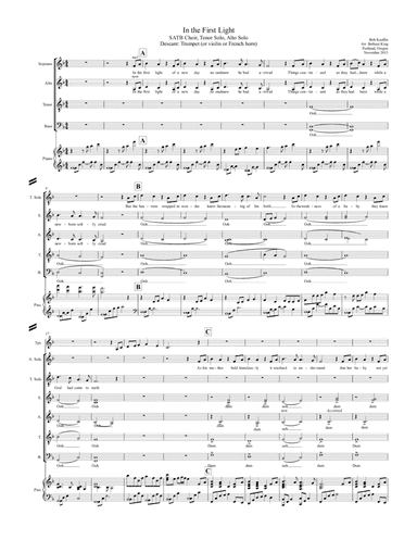 In The First Light (arr. Bethani King)