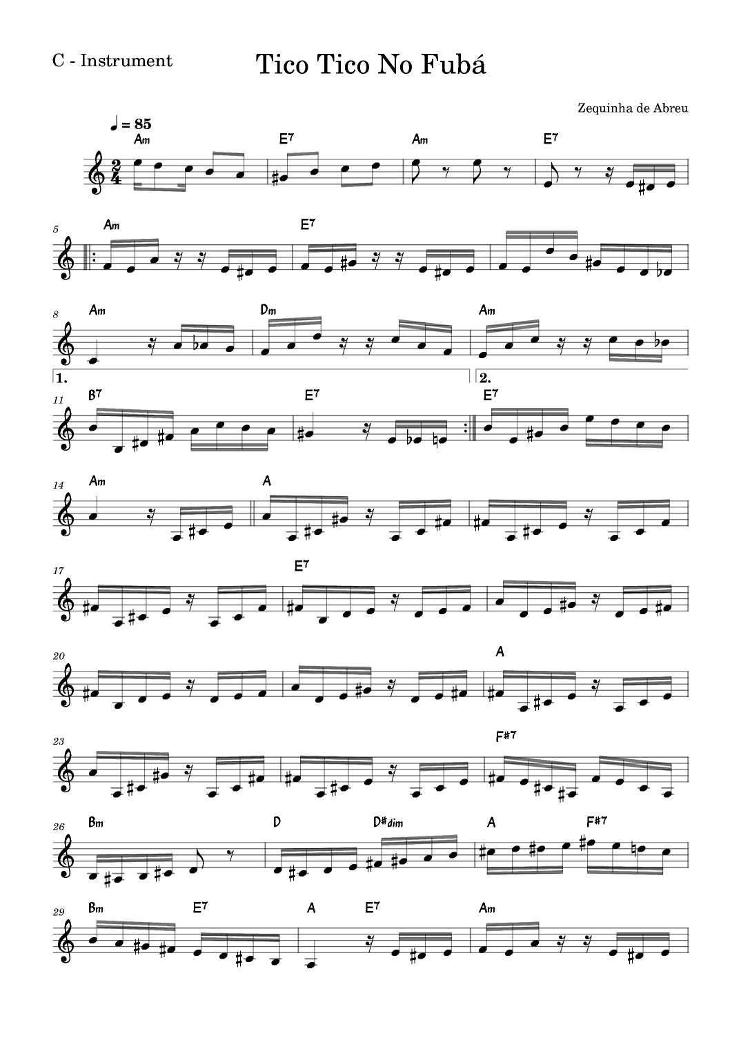 Tico Tico (tico Tico No Fuba) (arr. Fabio Eduardo de Oliveira)