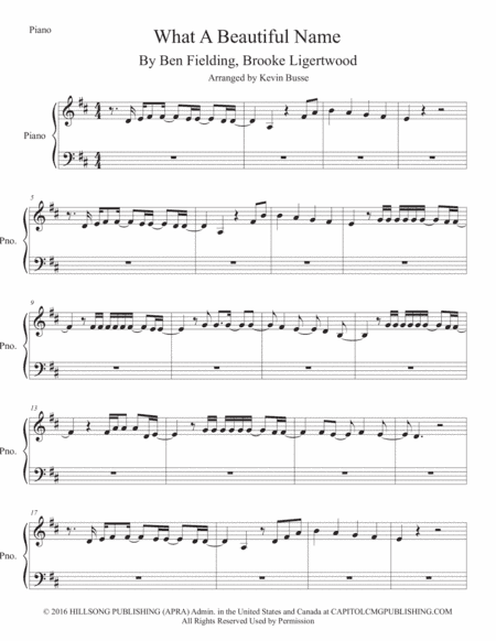 What A Beautiful Name (arr. Kevin Busse)