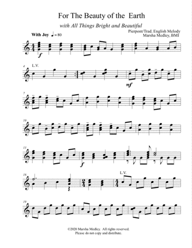 For the Beauty of the Earth (arr. Marsha Medley)