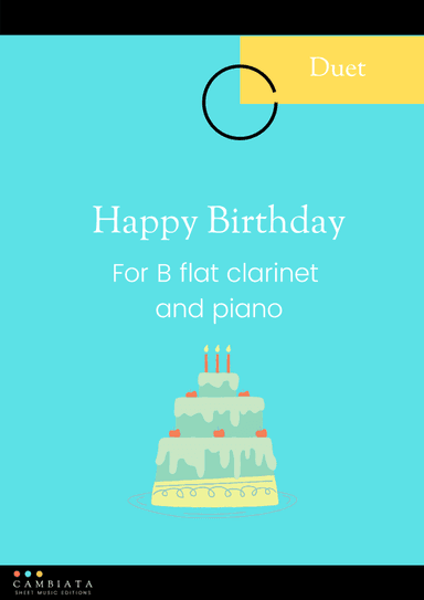Happy Birthday - For B flat clarinet (solo) and piano (Easy/Beginner) (arr. Levy Nunes)