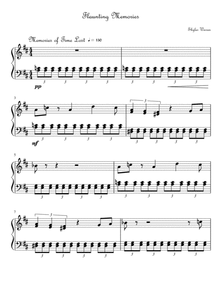 Flaunting Memories for Marimba Solo