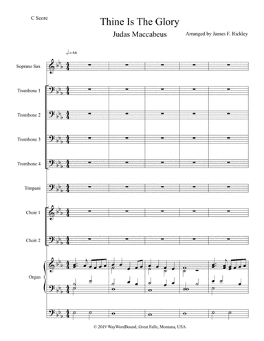 Festival Hymn Setting Easter 2019 Thine Is The Glory (Judas Maccabeus) (arr. James F. Rickley)
