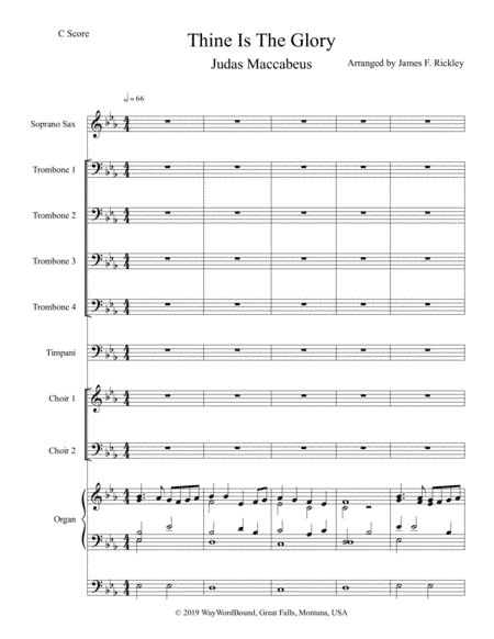 Festival Hymn Setting Easter 2019 Thine Is The Glory (Judas Maccabeus) (arr. James F. Rickley)