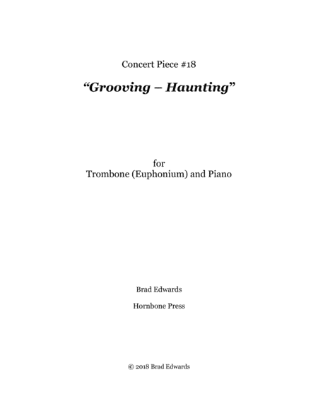Concert Piece #18 Grooving – Haunting