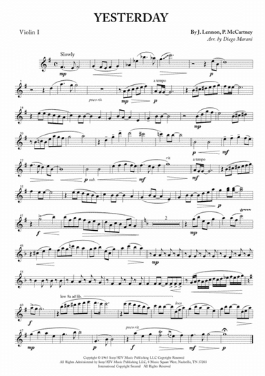 Yesterday (arr. Diego Marani)