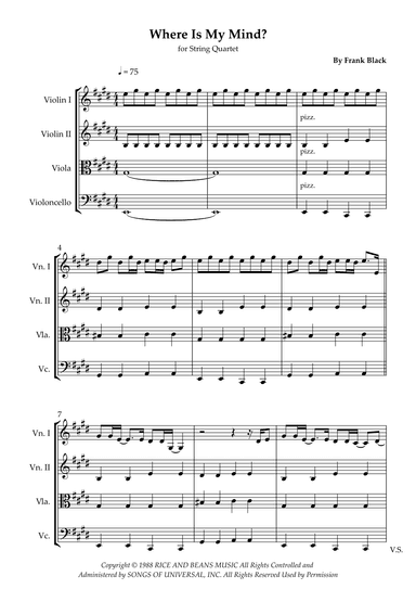 Where Is My Mind? (arr. Wesley S. SIlva)