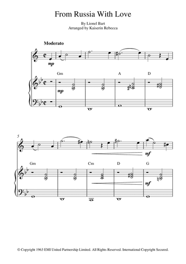 From Russia With Love (arr. Kaiserin Rebecca)