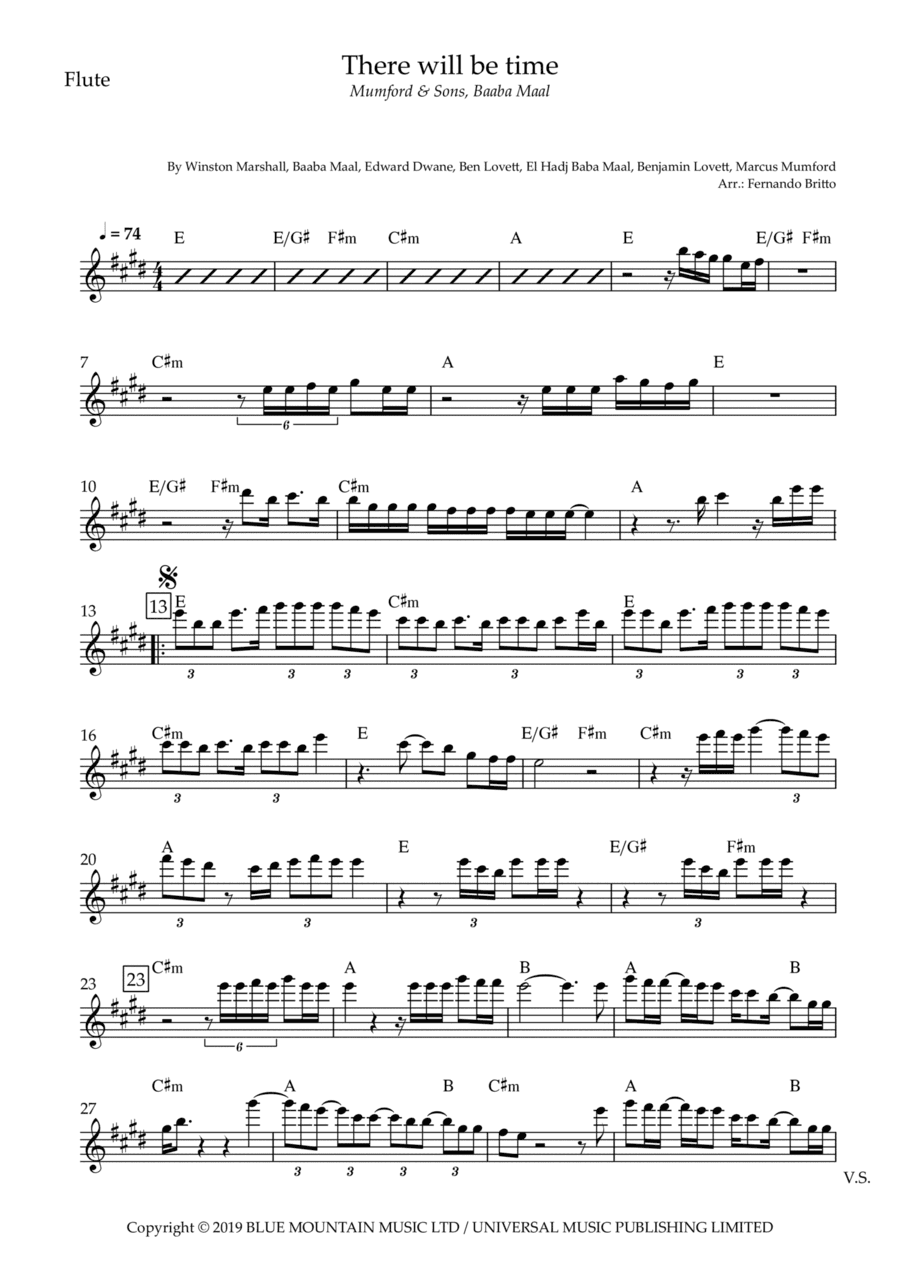 There Will Be Time (arr. Fernando Britto)