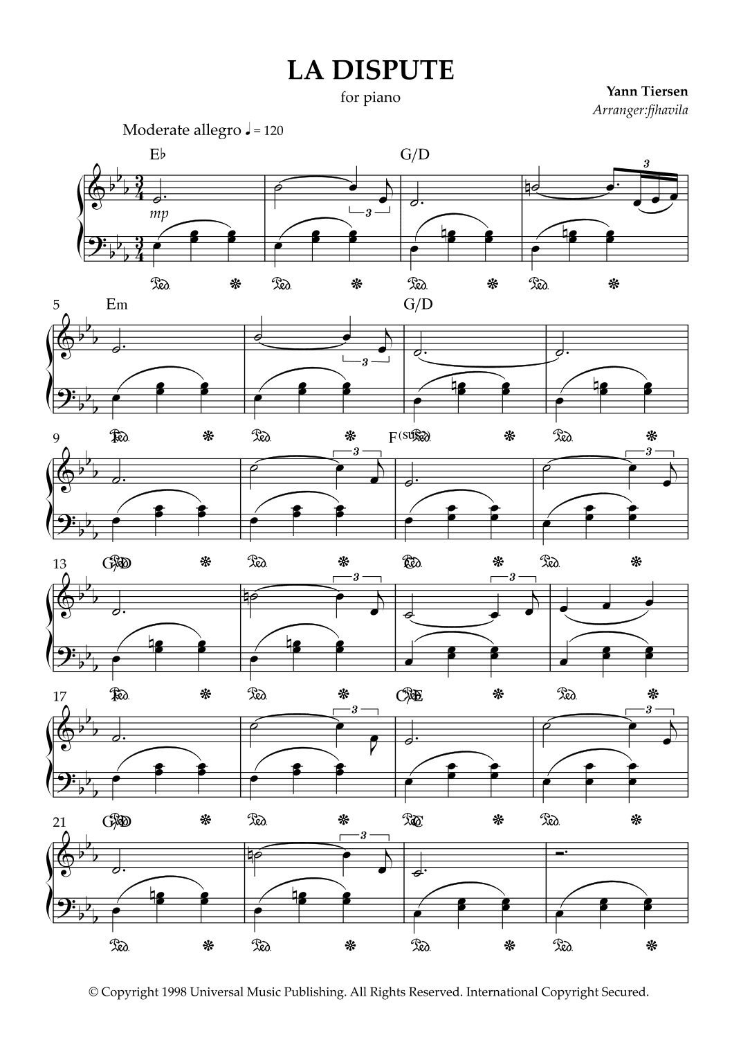 La Dispute (arr. Jhavilah)