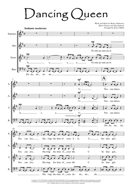 Dancing Queen (arr. Erni Miklic)