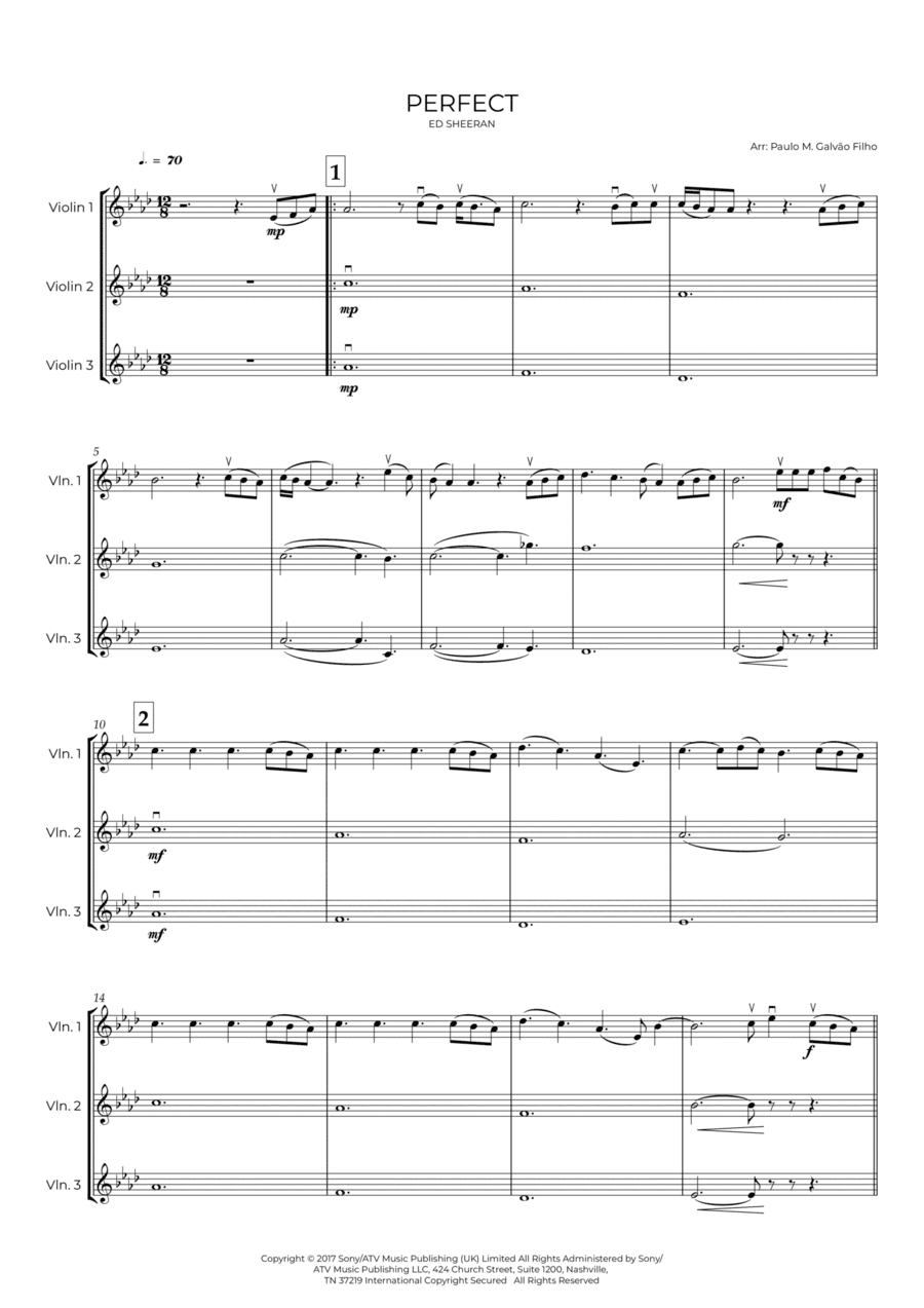 Perfect (arr. Paulo Galvão Filho)