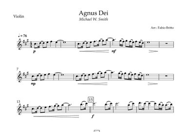 Agnus Dei (arr. Fabio Britto)