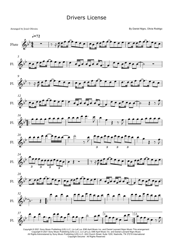 Drivers License (arr. Josiel Oliveira)