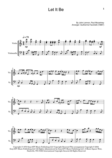 Let It Be (arr. Guilherme Facchetti)