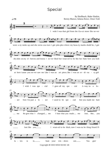 Special (arr. Alex Nunes Rodrigues)