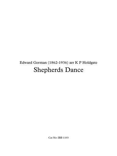 Shepherds Dance (arr. Kevin Holdgate)