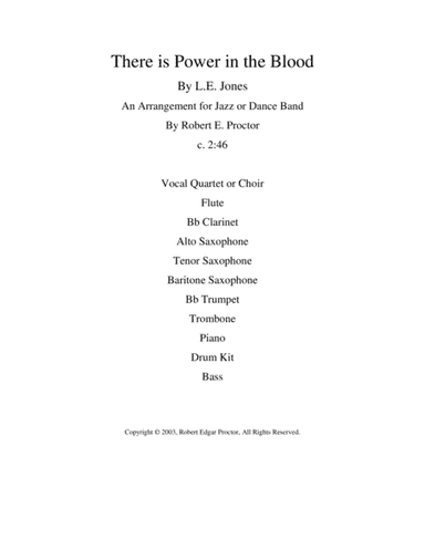 There is Power in the Blood (arr. Robert E. Proctor)