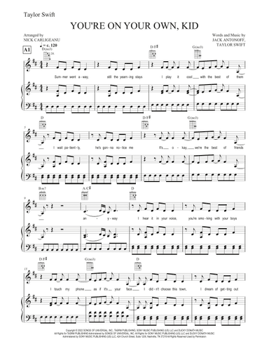 You're On Your Own, Kid (arr. Nicky Carligeanu Birtu)