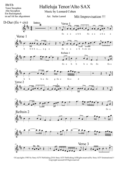 Hallelujah (arr. Stefan Lamml)