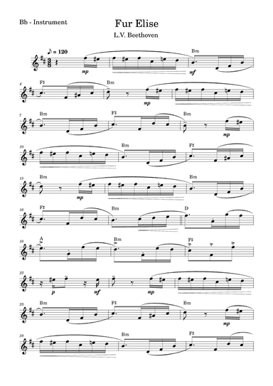 For Elise (Beethoven) (arr. Fabio Eduardo de Oliveira)