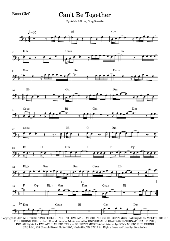 Can't Be Together (arr. Fabio Eduardo de Oliveira)