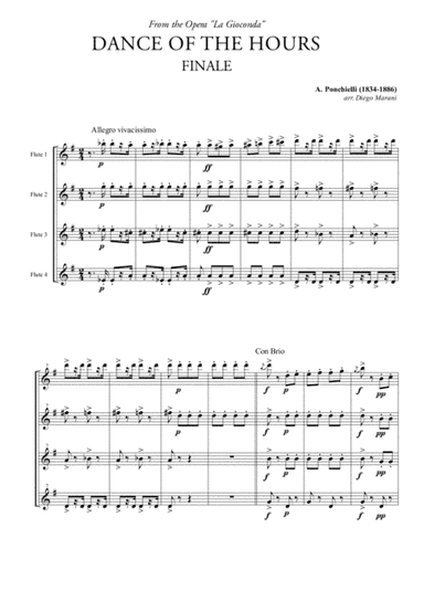 Finale from Dance of the Hours for Flute Quartet (arr. Diego Marani)